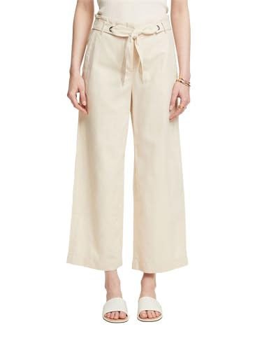 ESPRIT Pantalones de Mujer, Beige Crema., 30W / 28L