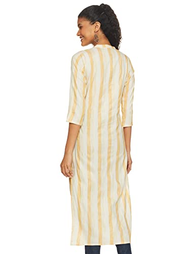 Image of Shiv Textiles Women's Cotton Regular Fit Fashion Kurti (Nikall Yellow M)
