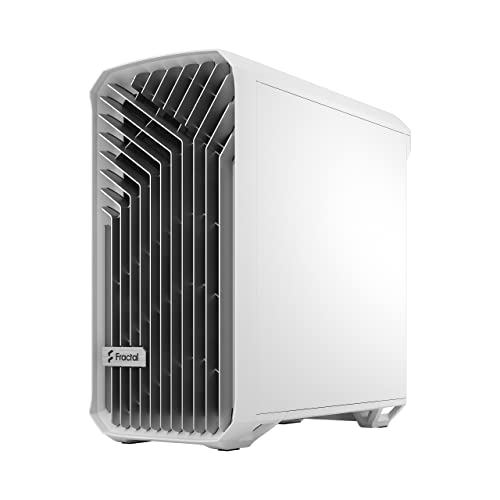 Image of Fractal Design Torrent Compact White - Clear Tint Tempered Glass Side Panel - Open Grille for Maximum air Intake - Two 180mm PWM Fans Included - Type C - ATX Airflow Mid Tower PC Gaming Case