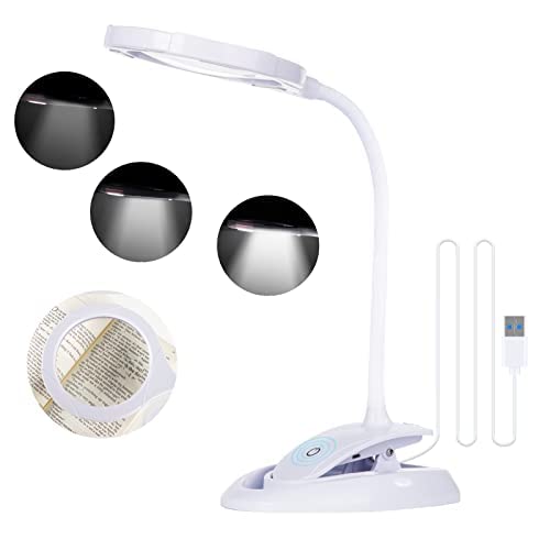 YUHINN Lupe Lupe mit LED-Licht und Stand-Freisprecheinstellungen Touch-Optik-Ausrüstung für Naharbeit-Reparatur-Handwerk Arbeiten in der Nähe