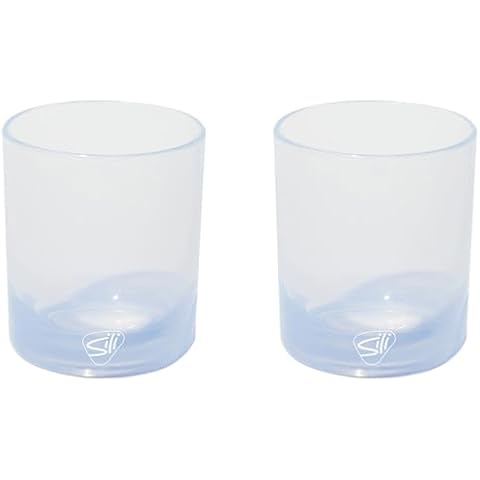 Silipint: Rocks Glasses 12oz: 2 Pack - Icicle - Silicone Cocktail Cups, Frosted, Unbreakable, Hot/Cold Drinks, Dishwasher-Microwave-Freezer-Oven Safe Cover
