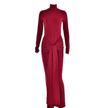 ❗️9/7まで❗️mame High Neck Dress Amazon.com: Women's Long Sleeve Turtleneck Dress Bodycon