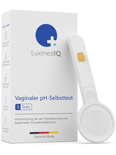 5x LuxmedIQ Vaginaler pH-Test zur Früherkennung bakterieller Infektionen Bakterielle Vaginose Test - pH Selbsttest Scheide zur Schwangerschaftsvorsorge bei Blasensprung - Einfach & schmerzfrei