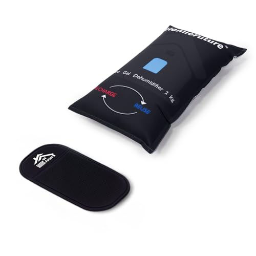 1000g Car Dehumidifier Bag with Non-Slip Dashboard Mat | Microwave Rechargeable...