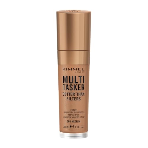 Prebase Rimmel Multi-Tasker Better Than Filters, Potenciador de Brillo e Iluminador - 005 - Medium, 30 ml