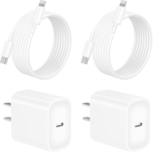 [Apple MFi Certified] iPhone Charger Fast Charging, Kindtoy 2Pack 20W USB C Charge Block Type C Wall Charger with 6FT Type C to Lightning Cable for iPhone 14 13 12 11 Pro Max XS XR X 8 SE iPad Airpods