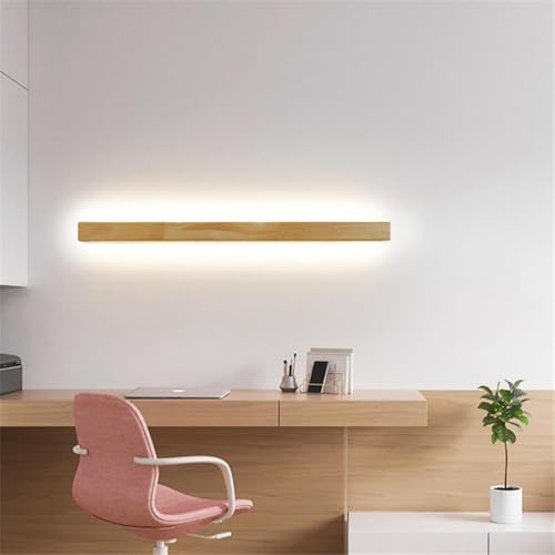 Moderno aplique de pared LED de 80 cm, diseño minimalista lineal para dormitorio, pasillo, sala de estar, lámpara de pared elegante de luz blanca para decoración de pasillo y escalera