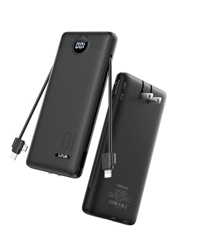 VRURC Portable Charger Power Bank - 10000mAh Fast Charging PD 20W with Wall Plug Slim Portable...