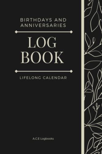 Silver and Black Monthly Log Book: Ensure all your important dates, anniversaries and birthdays are easily available. A great desk aid for the home office.