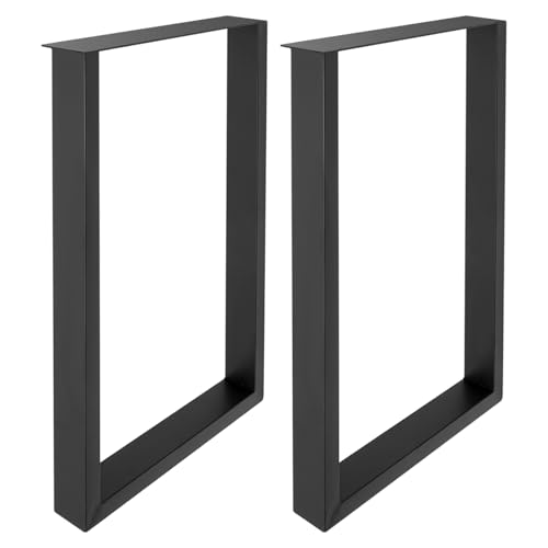 HarBin-Star Patas de mesa de metal de 71 cm de alto, 2 patas de metal industriales, para bancos, mesas de café y proyectos de muebles, fácil montaje (negro)