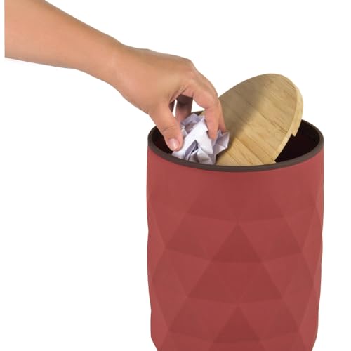 Image of Freelance Portofino Wastebin, Waste Storage Box, Dustbin, Trash Can, red