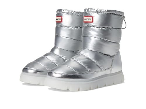 Hunter Women's Maribels Rain Boot, Silver, 7