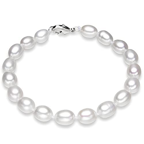Braccialetto fatto a mano alla moda di perle d'acqua dolce naturali braccialetto