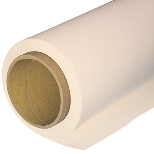 HUAMEIZOOM Seamless Photography Background Paper Roll, Cream Photo Paper Backdrop for Photography, Video and Streaming (107''x36' Ivorine)