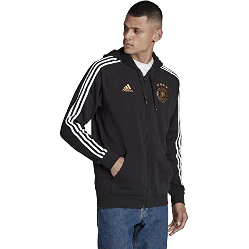 Preisvergleich Produktbild adidas Herren Deutschland DNA Full Zip Hoodie, schwarz / weiß, Medium