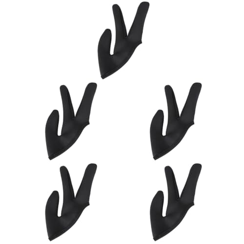 Healvian 5 Pcs High Heat Gloves for Hair Styling Stylist Heat Resistant Finger Cover Curling Wand Finger Protector Barbershop Use