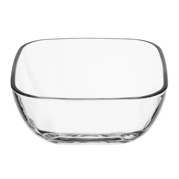 Olympia Cuenco cuadrado de cristal bajo para aperitivos, 306 ml, 109 x 50
