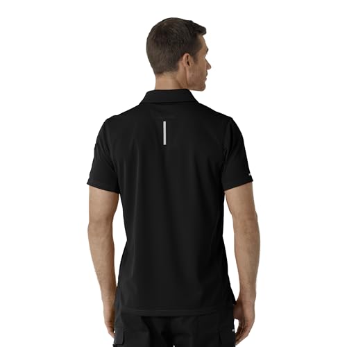Carhartt Cross-Flex Scrubs for Men, Chest Pocket V-Neck Scrub Tops Black - image 2