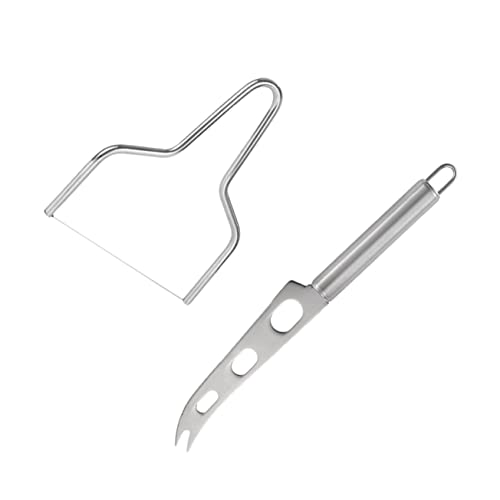 GLEAVI 1 Set Stainless Steel Combined Cheese Butter Cutter Set Slicer Knife for Effortless Cheese Cutting and Spreading Lightweight Easy to Clean Kitchen Essential