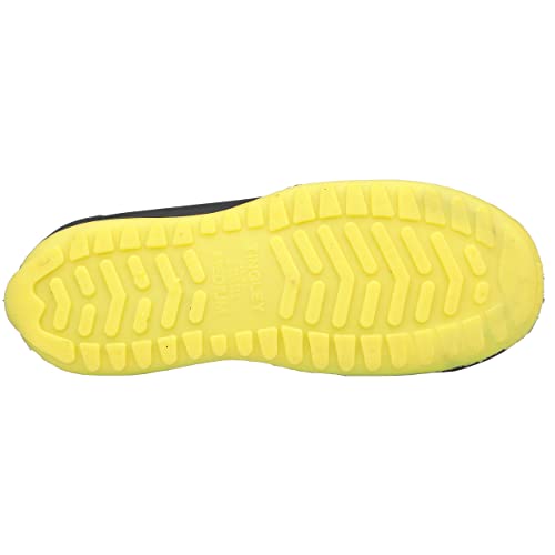 Image of Tingley Workbrutes 35211 Steel Toe Overshoe, Extra-Large, Black /Yellow | Injection molded 100% waterproof protection, Easily slips on over the bulkiest work shoes