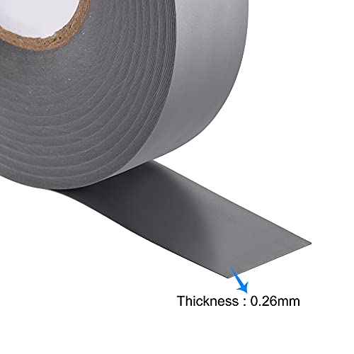 Image of uxcell Insulating Tape 30mm Width 26M Long 0.26mm Thick PVC Electrical Tape Grey
