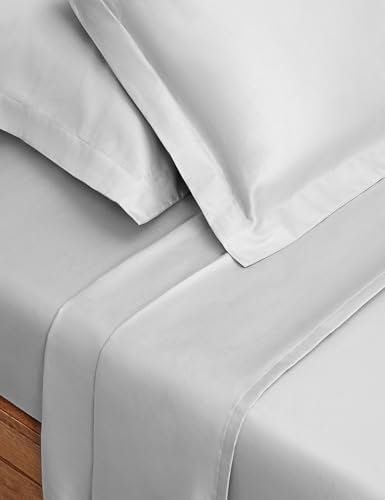 Image of Symbol Premium 100% Pure Cotton Soft Bedsheet for Double Bed - King Size (108x108 inches) with 2 Pillow Covers (27x17 inches) | 400 Threadcount