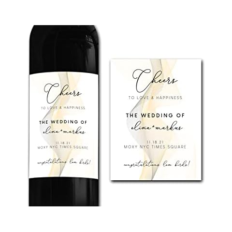 Personalised Wedding Red Wine Bottle Label Cover