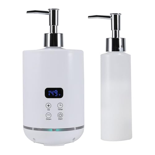 Ｚｉａｌｏｆｉ 3 Pièces Chauffe-huile de Massage Électrique Chauffe-bouteille Chauffe-lotion et Crème avec Écran LED et Minuterie Intégrée Approprié pour Le Spa et, Blanc