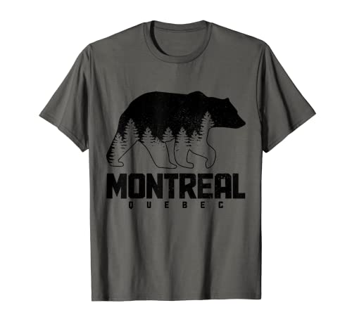 Montreal, Quebec, Canadá, Bear Grizzly Pride, estilo vintage al aire libre Camiseta