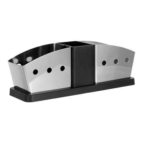 CONGARTENO Stainless Steel Coffee Sugar Holder and Tea Bags Caddy, Coffee Bar Accessories Organizer with Divided Compartments for Kitchen Countertop Condiment Station