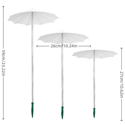 Parapluie semis mini auvent compact rétractable couverture réglable 3 pcs
