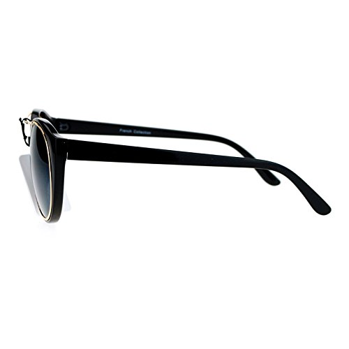 Womens Sunglasses Unique Wing Frame Metal Outline Stylish Shades4