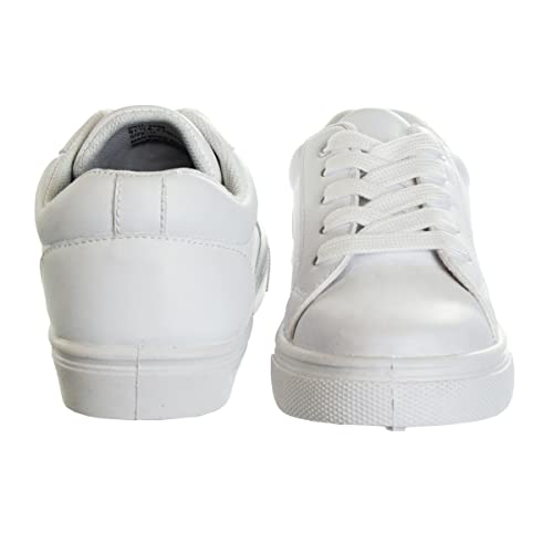 Image of French Toast Boys Girls Shoes -Unisex Athletic Casual Dress Kids School Uniform Loafer Oxford Canvas Tennis Sneakers (White /Black) (Little Kid /Big Kid)