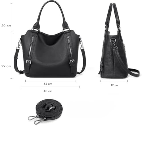 Bolsa Feminina em Couro PU Grande de Ombro para Mulheres Luxuosa e Versátil, Espaçosa e Estilosa, Id