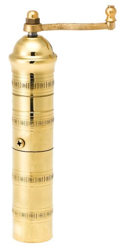 Pepper Mill Imports Traditional Coffee/Spice Mill, Brass, 7.5"