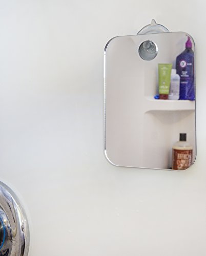 The Shave Well Company Fog-Free Travel Mirror - Fogproof Shatterproof Shower mirror - Portable Wall Hanging Shower Mirror
