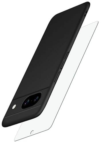 Coque Google Pixel 8 moex Alpha noire mat avec film écran rigide fine