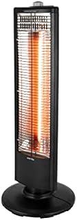 Warmlite WL42013 1KW Carbon Infrared Heater with Oscillation, Adjustable Thermostat and Overheat Protection, Black
