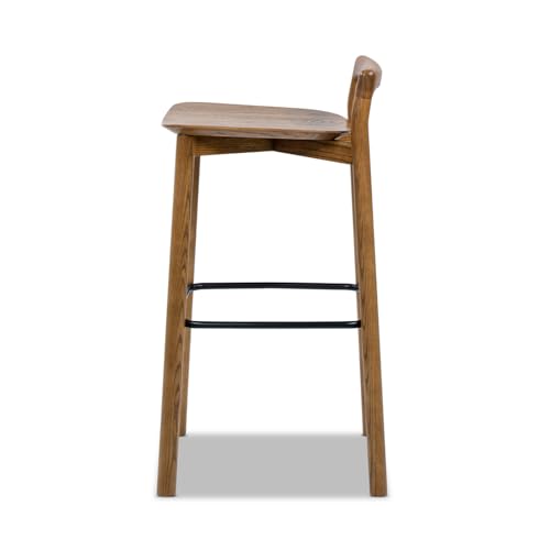 Jennifer Taylor Home Sven Butaco Bajo Moderno Minimalista en Madera de Fresno Nogal Oscuro miniatura 5