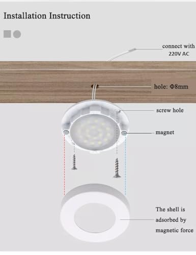 Image of OLIPS 3W LED Cabinet & Cupboard Striker Light | Magnetic Cover Surface Mount Light | Elegant Slim Metal Body | Bright Energy Efficient LED for Kitchen & Wardrobe (1, Warm White)