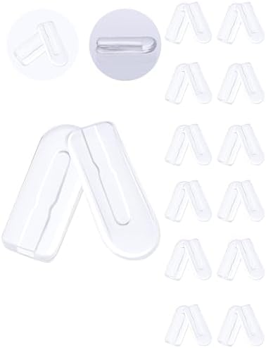 MYCOURAG 10 Pairs Push in Silicone Rubber Nose Pads,12mm x