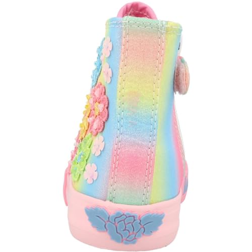 Francesca Mid Lilac Canvas Shoe with Beads and Sequins Easy-Fit Side Zip3