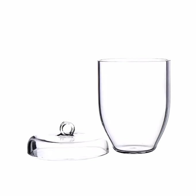Crogiolo di quarzo 25ML 30ML 50ML 100ML 150ML - Crogiolo di vetro trasparente resistente agli acidi e agli alcali con coperchio(150ml)