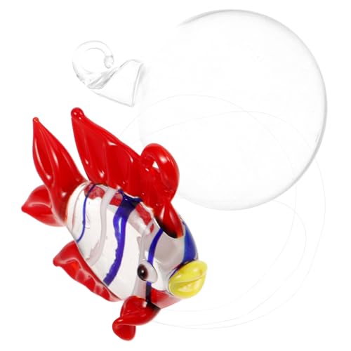 HYTROVE ガラス魚の装飾 水槽用可愛いフローティングフィギュア 水族館デコレーション 魚タンクアクセサリー おしゃれな水槽景観オーナメント