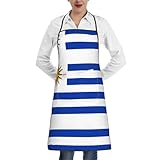 WXZYFP Bedruckte Schürze mit Uruguay-Flagge für Küche, wasserdicht und öldicht, Koch Grillmalerei, Weiß, Einheitsgröße