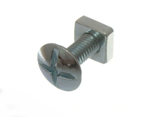 Boulons de toit ZP plaqué zinc M6 x 16 mm avec écrou carré haute protection