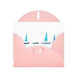 Pink YYHWHJDE Grußkarte mit Segelwettbewerb für Weihnachten, Geburtstag, Valentinstag, Hochzeitstag und Partys