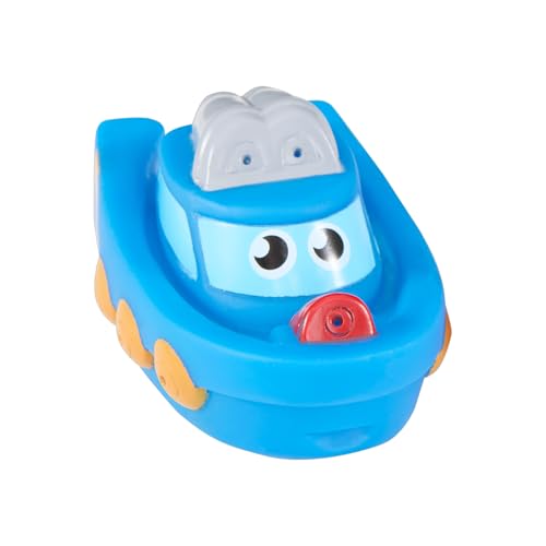 Idena - Rettungsboot EIN Stück mit Spritzlöchern, schwimmendes Spielzeugboot, Badewannenspielzeug für Kinder ab 18 Monaten, Sortiert in Rot und Blau, geeignet für Badewanne, Pool und Sandkasten