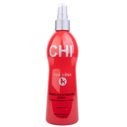 CHI for Dogs Detangling Finishing Spray - Best Leave-In Solution for Tangles and Knots - Dog Grooming Mist for Puppies and Adults - Sulfate and Paraben Free - Made in USA, 10 Fl Oz