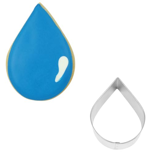 R&M Teardrop/Raindrop 3.5" Cookie Cutter – Weather & Decorative Baking Tool for Cookies, Fondant & Crafts